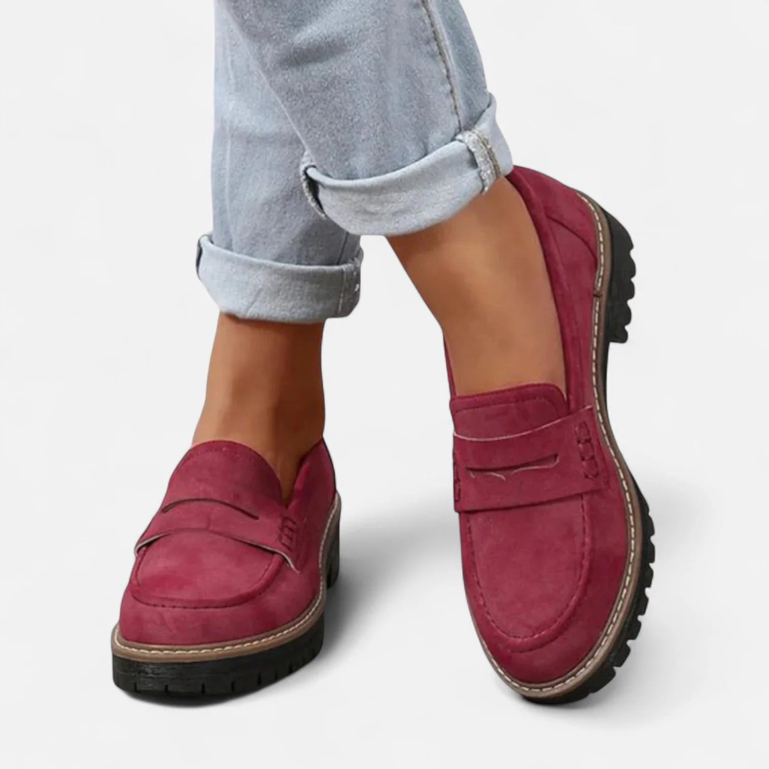 Women's Chunky Sole Penny Loafers | Thomasin_7