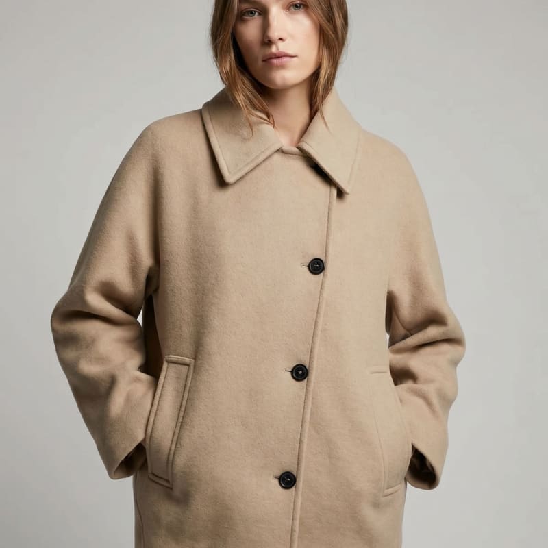 Women's Wool Blend Oversized Coat | Efa_1