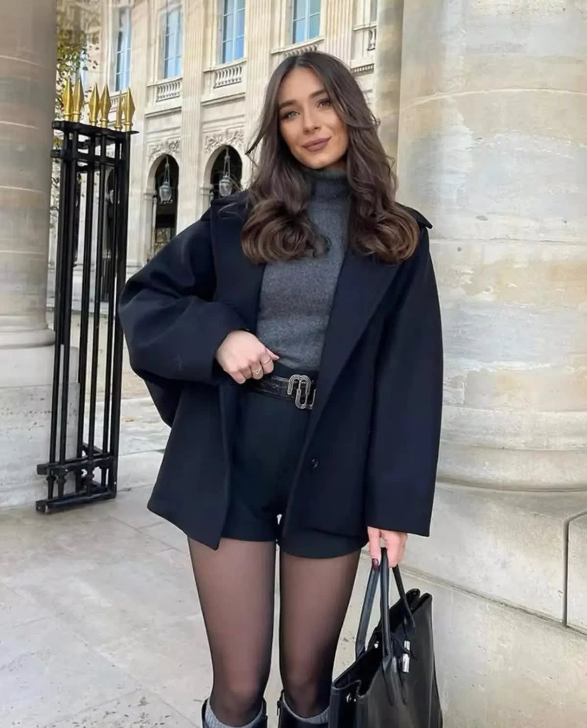 Women's Wool Blend Oversized Coat | Efa_7