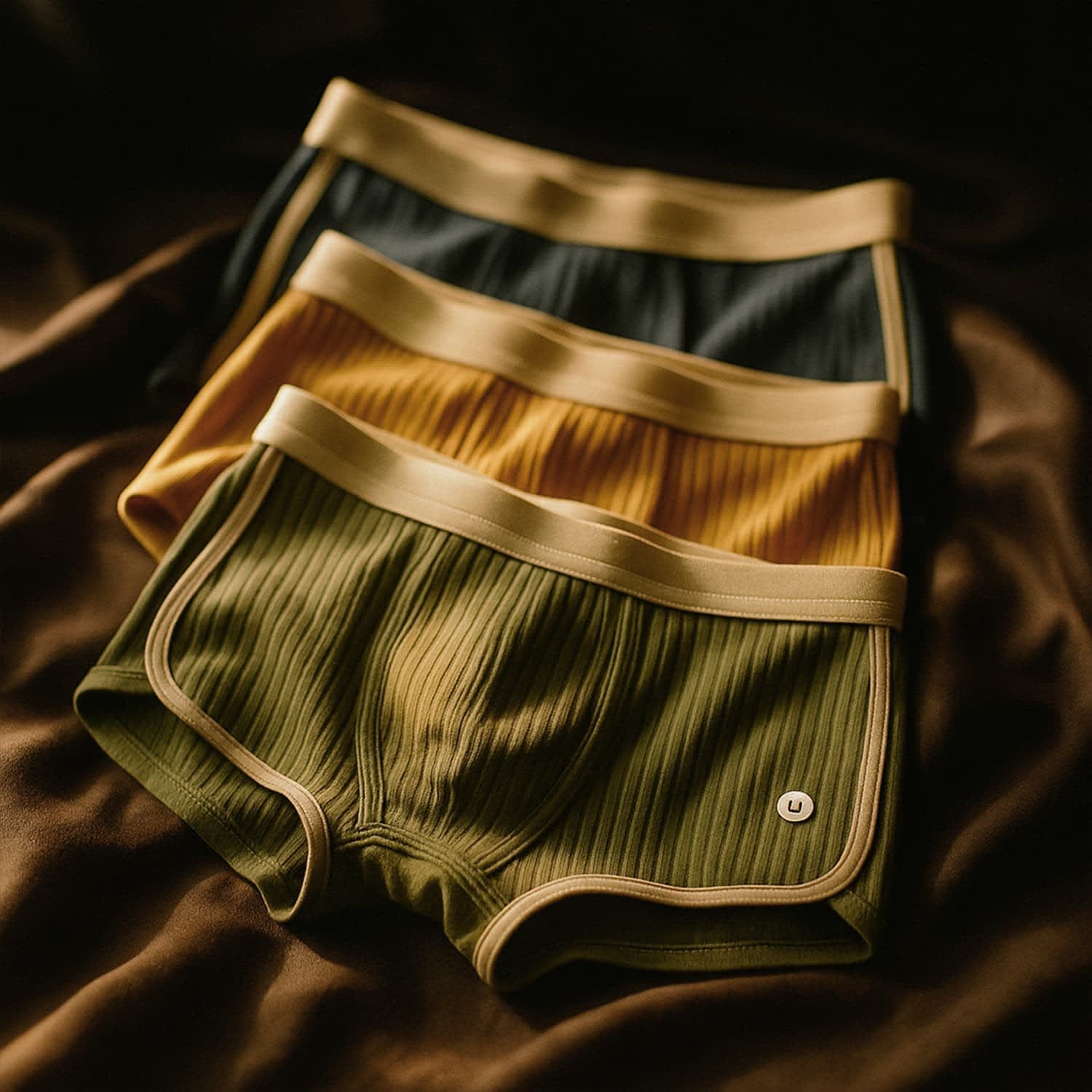 Men's Ribbed Organic Cotton Boxer Briefs Set | Elio_2