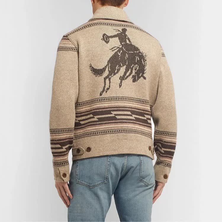 Men's Wool Blend Shawl Collar Cardigan | Finn_4