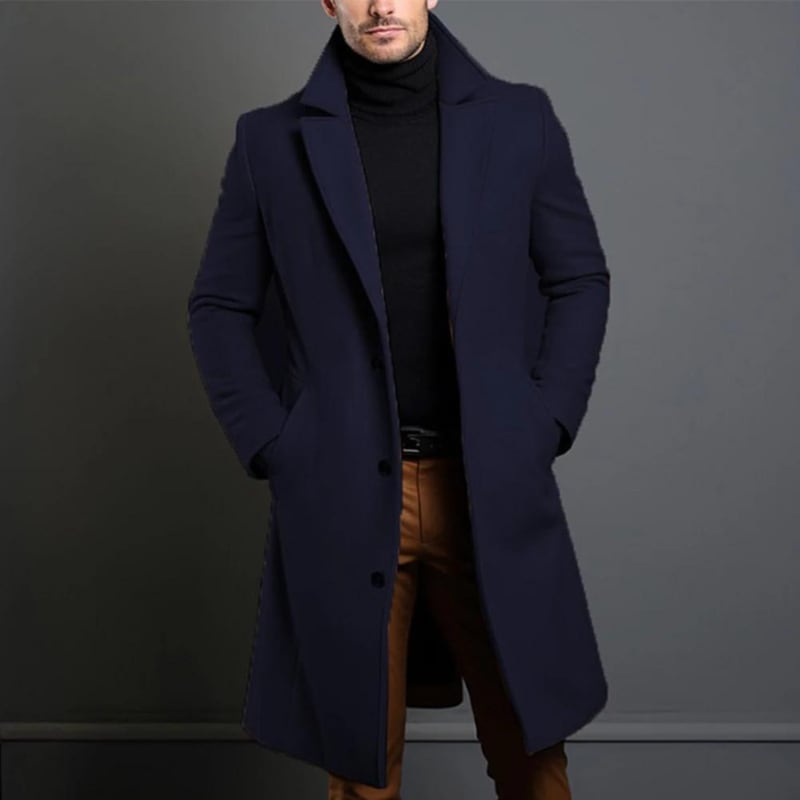 Men's Longline Single Breasted Overcoat | Rupert_4