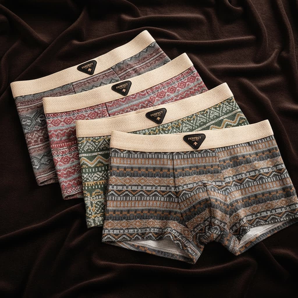 Men's Patterned Cotton Boxer Briefs | Bellamy_2