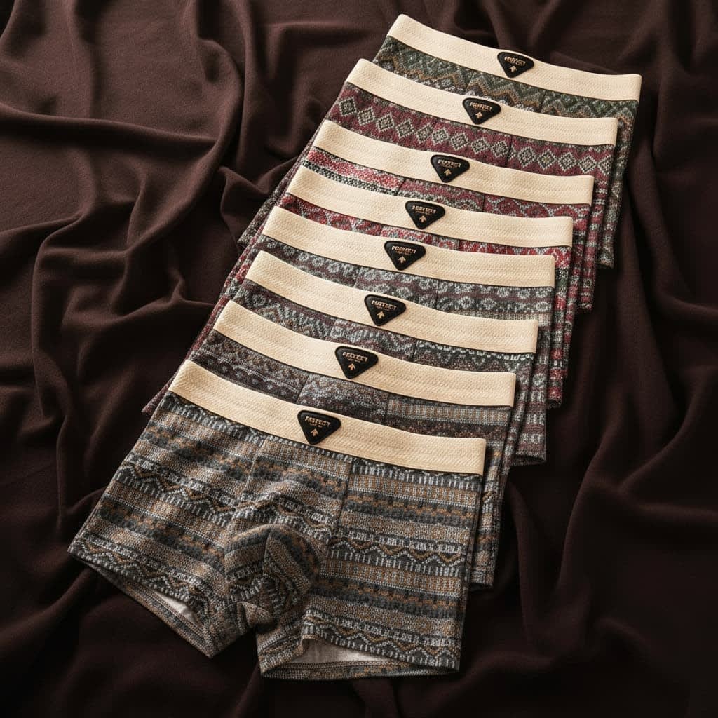 Men's Patterned Cotton Boxer Briefs | Bellamy_4