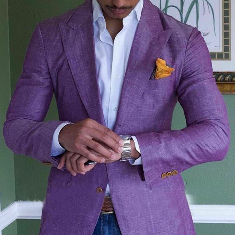 Men's Plaid Check Blazer | Inigo_4
