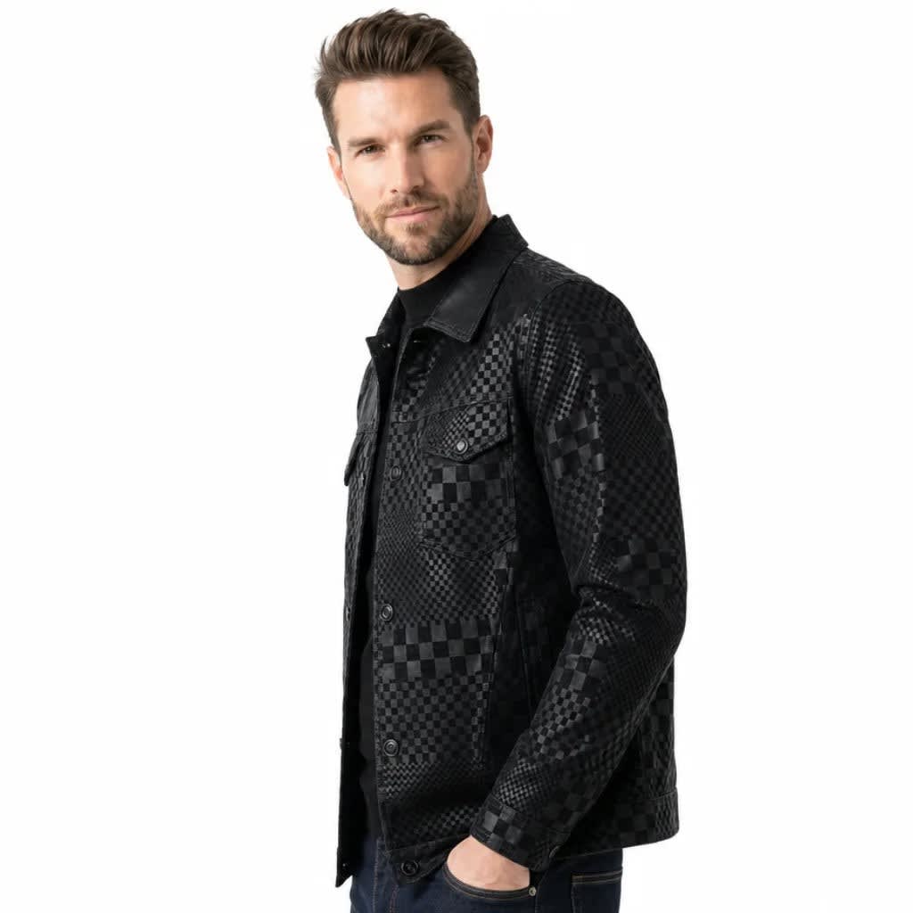 Men's Checked Button Front Jacket | Christian_2