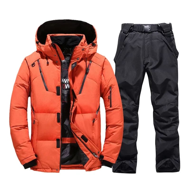 Men's Windproof Ski Outfit Down Jacket and Trousers | Bradley_3