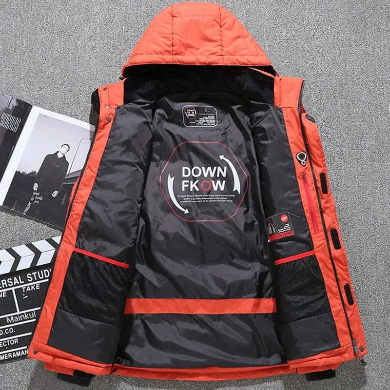 Men's Windproof Ski Outfit Down Jacket and Trousers | Bradley_9
