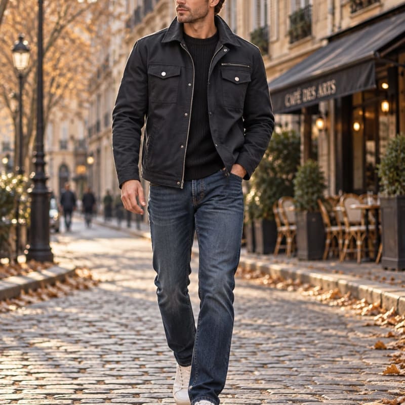 Men's Cotton Twill Military Jacket | Gavin_1