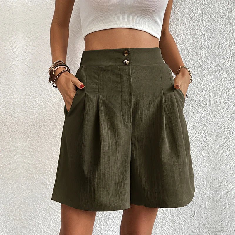 Women's Breathable Pleated Shorts | Adriana