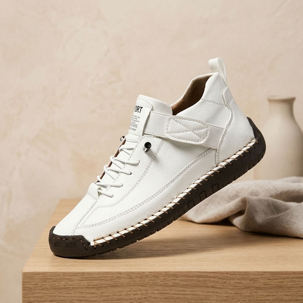 Women's Suede-Effect Strap Orthopedic Trainers | Arwen_3