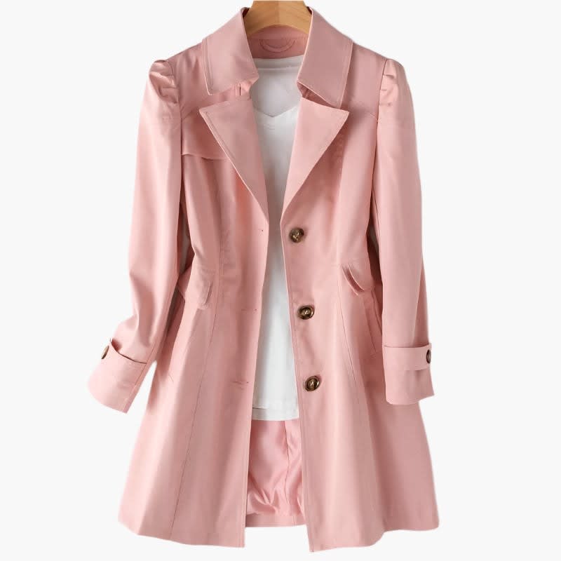 Women's Single Breasted Trench Coat | Rebecca_8