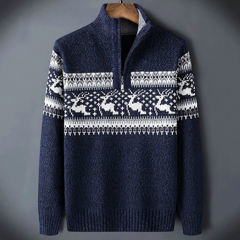 Men's Fair Isle Half Zip Jumper | Jesse_1