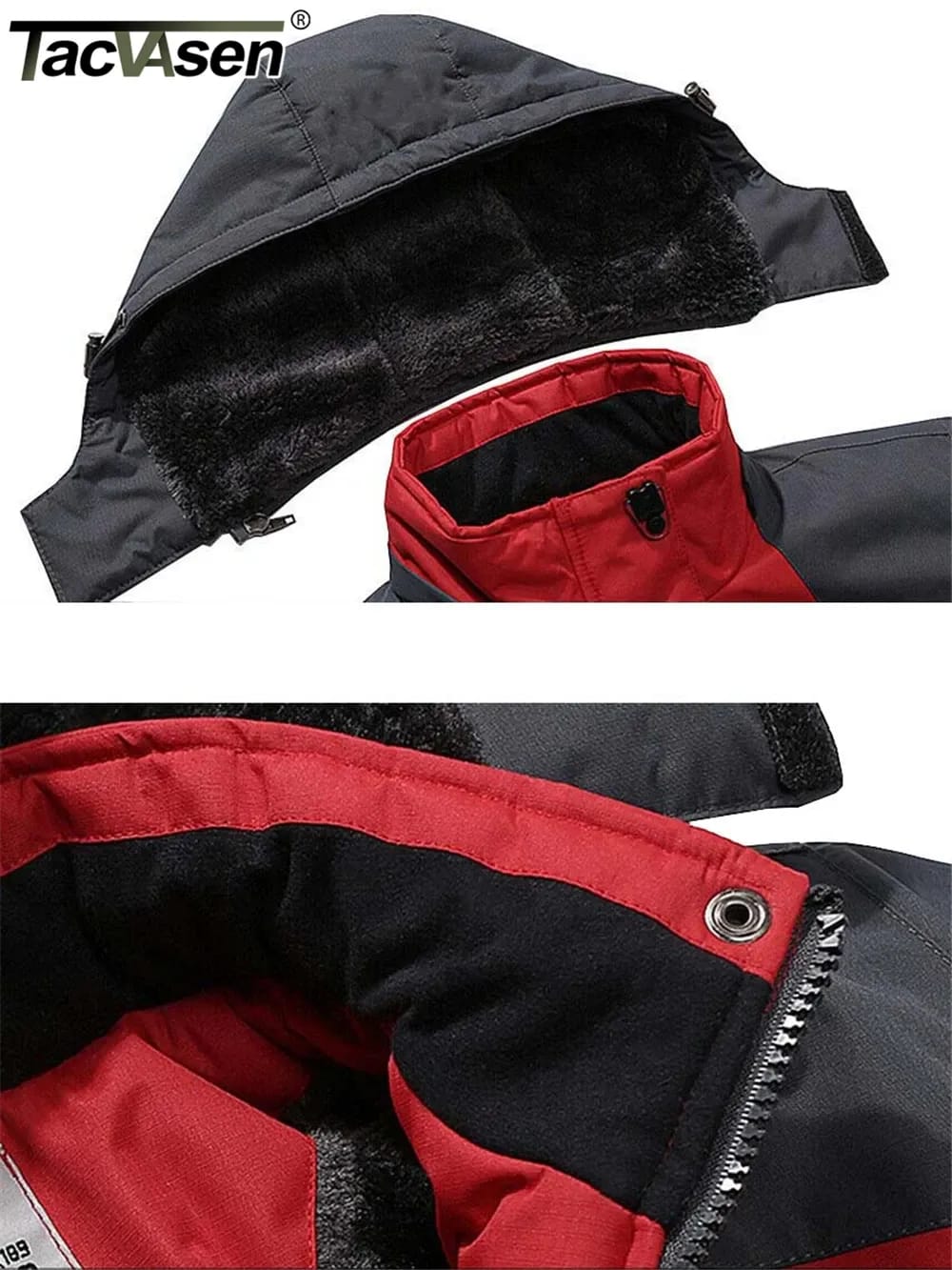 Men's Fleece Lined Ski Outfit Jacket with Removable Hood | Calvin_14