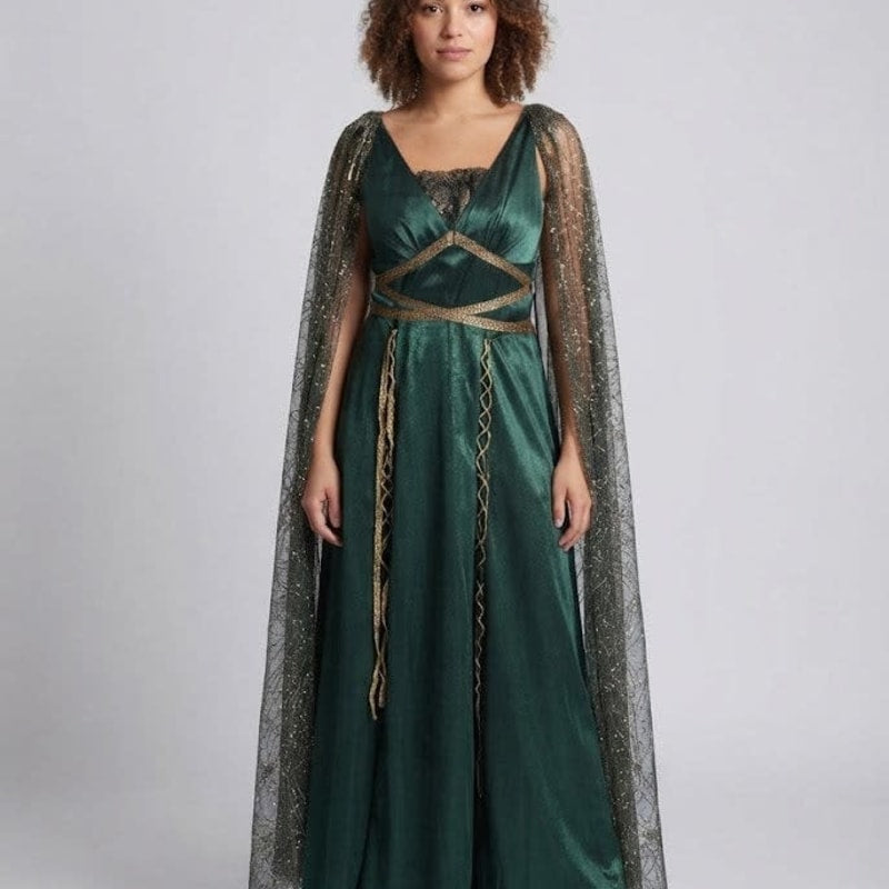 Women's Caped Medieval Queen Costume Gown | Rosamund_1