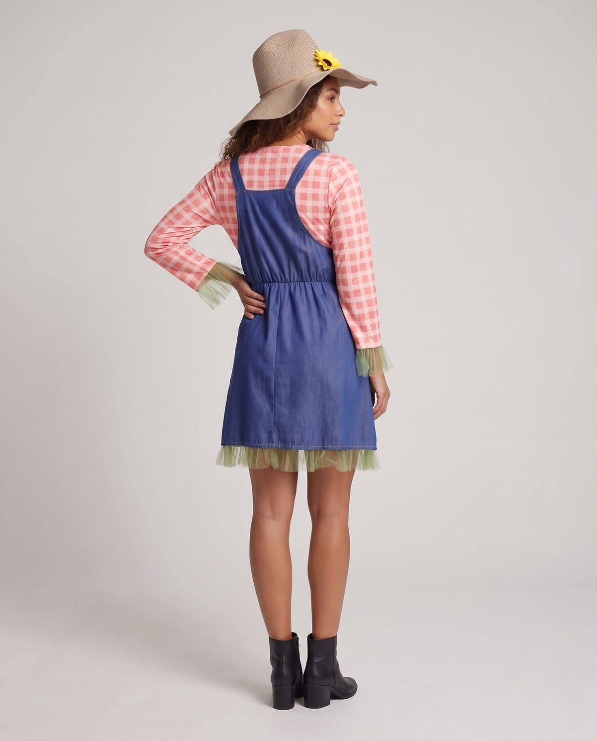 Women's Dungaree Scarecrow Costume Set | Cecily_3