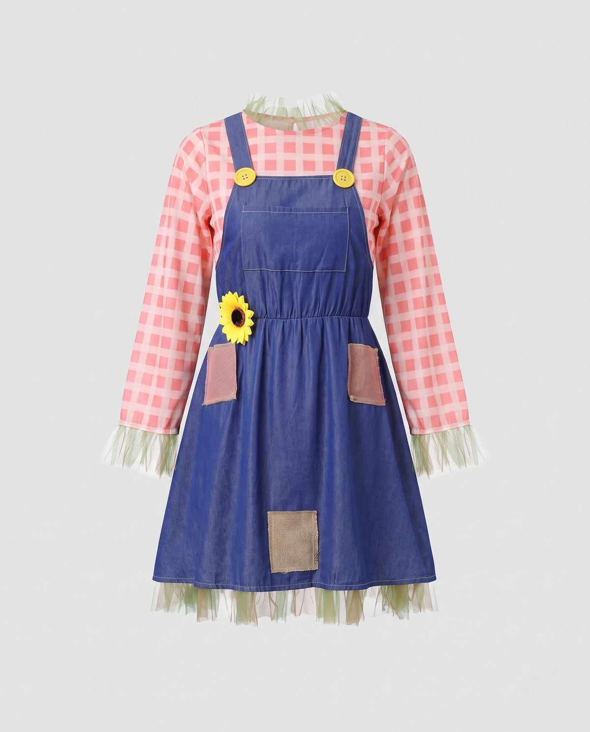Women's Dungaree Scarecrow Costume Set | Cecily_4