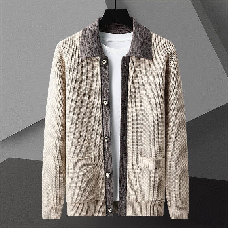 Men's Cotton Blend Knit Cardigan | Percy_1