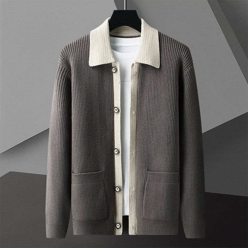 Men's Cotton Blend Knit Cardigan | Percy_4