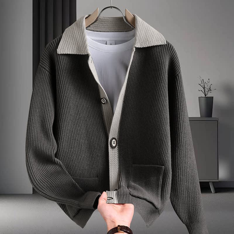 Men's Cotton Blend Knit Cardigan | Percy_5