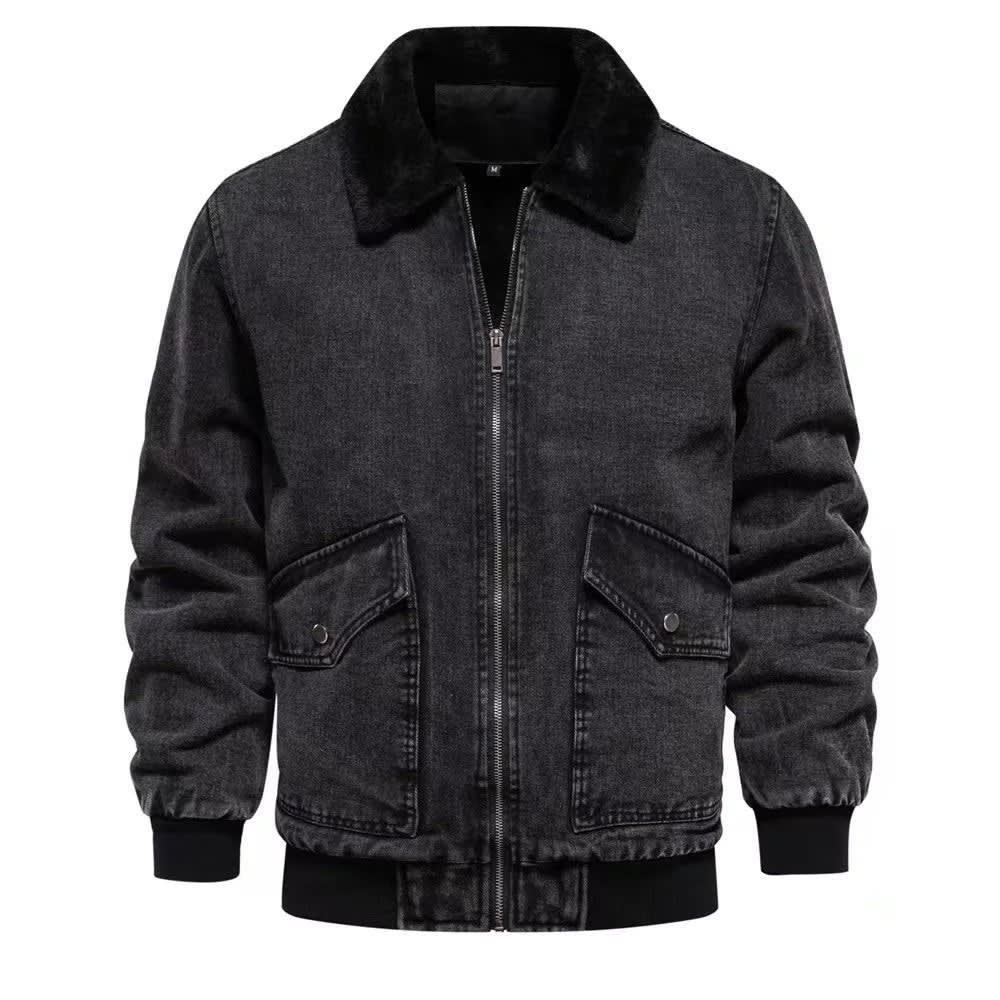 Men's Sherpa Lined Denim Trucker Jacket | Reuben_2
