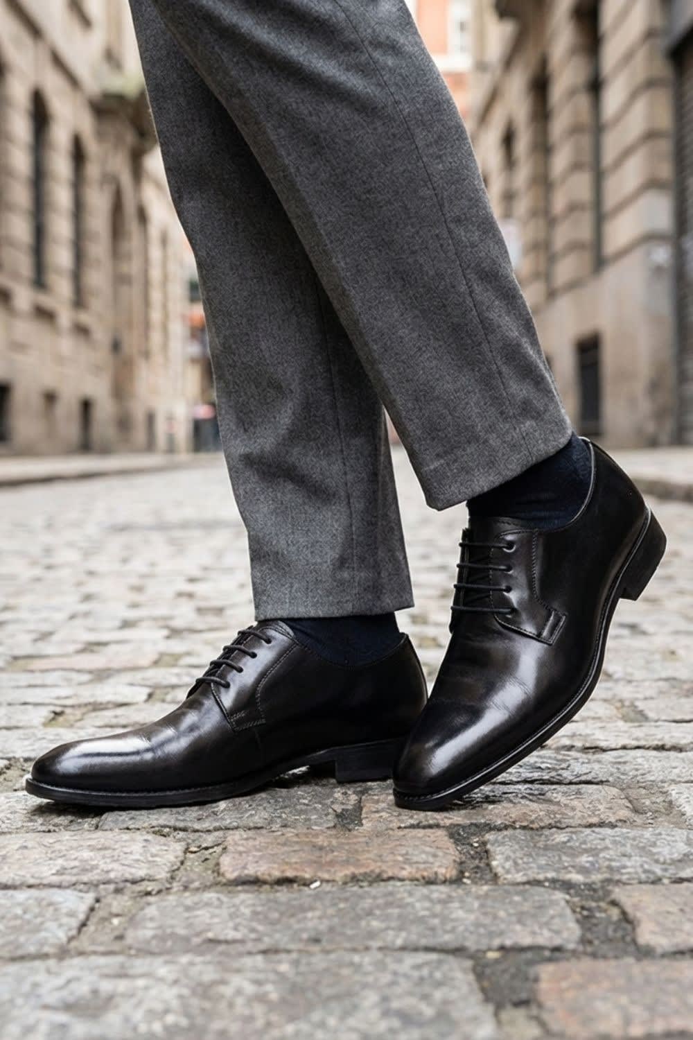 Men's Leather Lace-Up Derby Shoes | Pierce_4