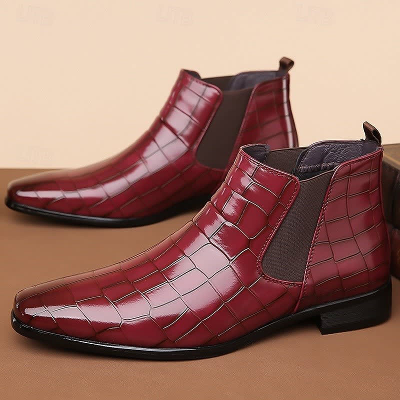 Men's Croc-Effect Chelsea Boots | Garth_10