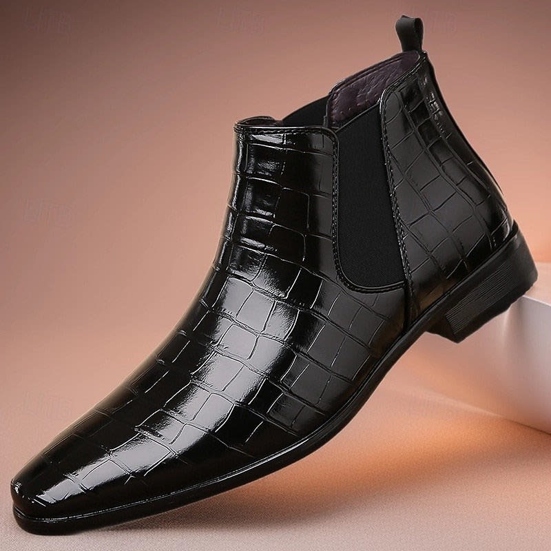 Men's Croc-Effect Chelsea Boots | Garth_13