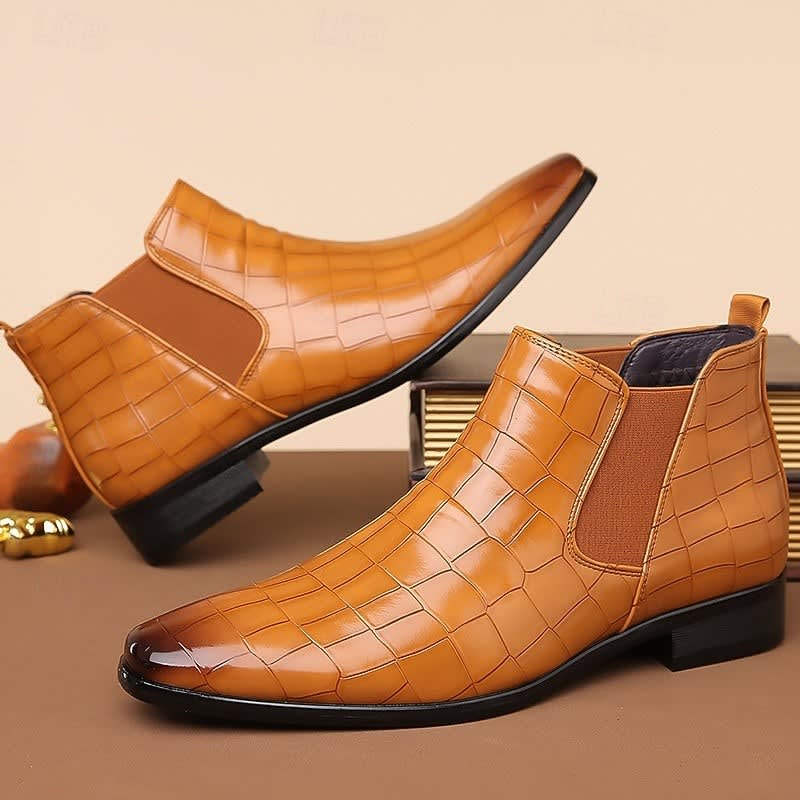 Men's Croc-Effect Chelsea Boots | Garth_2