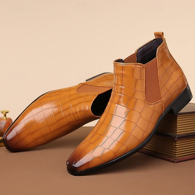 Men's Croc-Effect Chelsea Boots | Garth_4