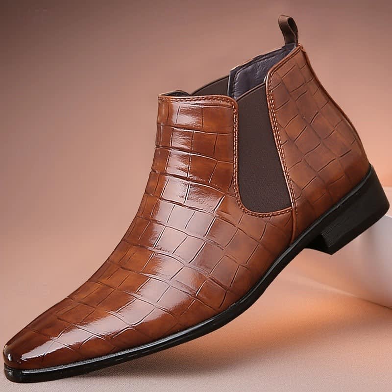 Men's Croc-Effect Chelsea Boots | Garth_5