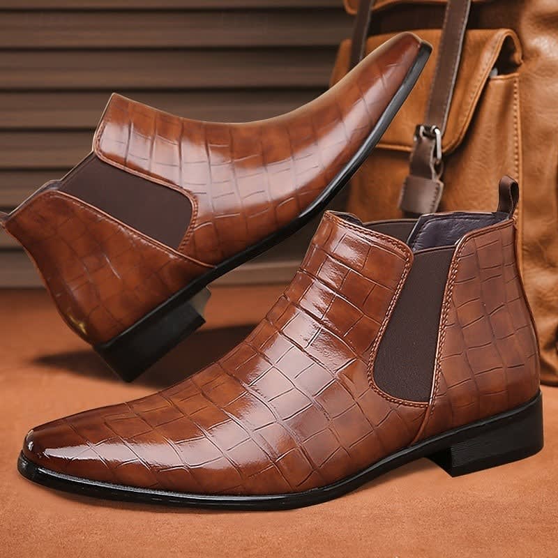 Men's Croc-Effect Chelsea Boots | Garth_6