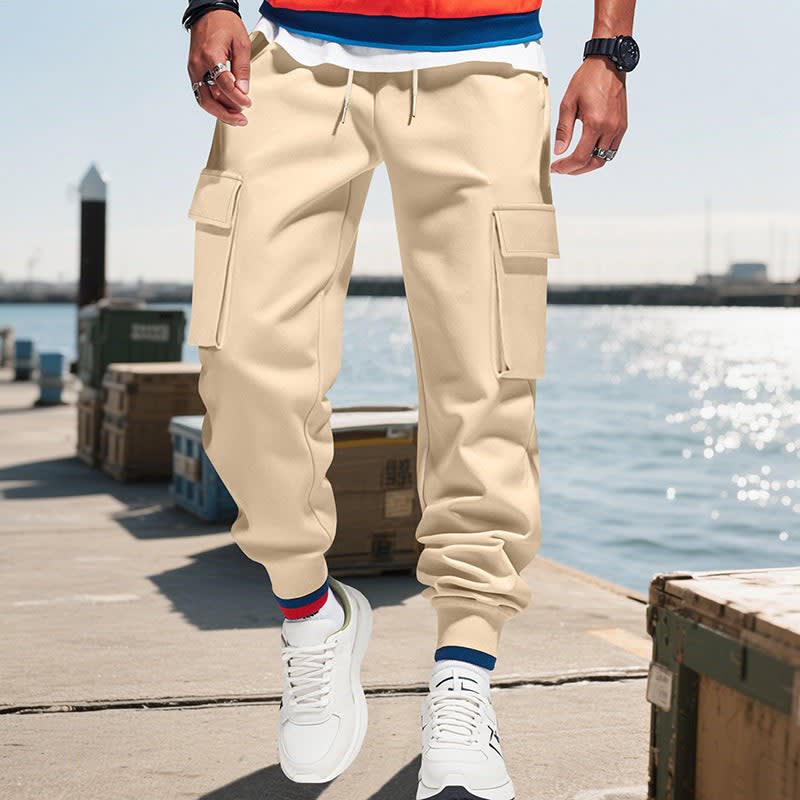 Men's Cotton Blend Cuffed Cargo Trousers | Gerard_2