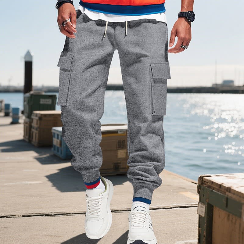 Men's Cotton Blend Cuffed Cargo Trousers | Gerard_4