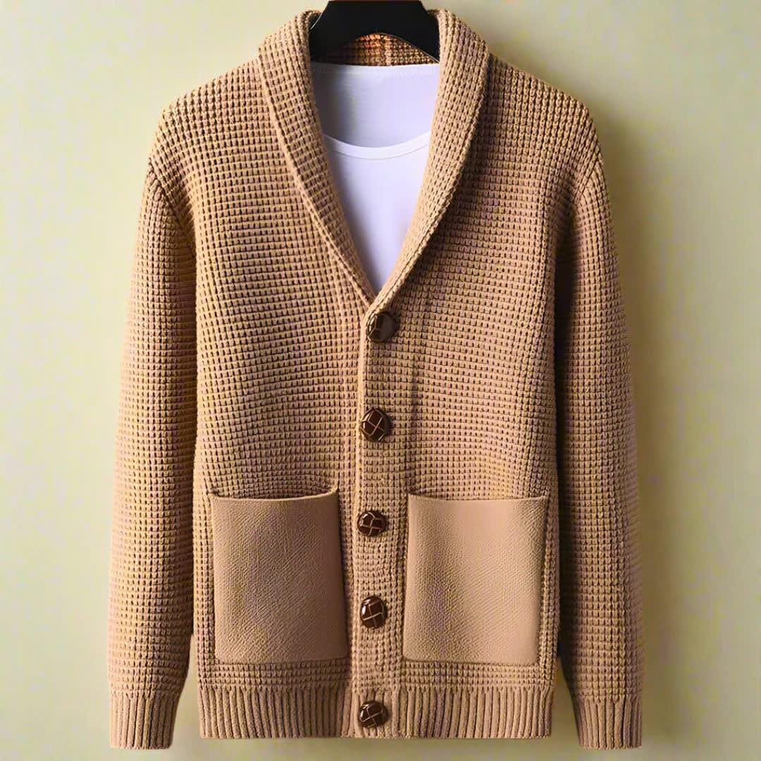 Men's Wool Blend Shawl Collar Cardigan | Wilfred_2