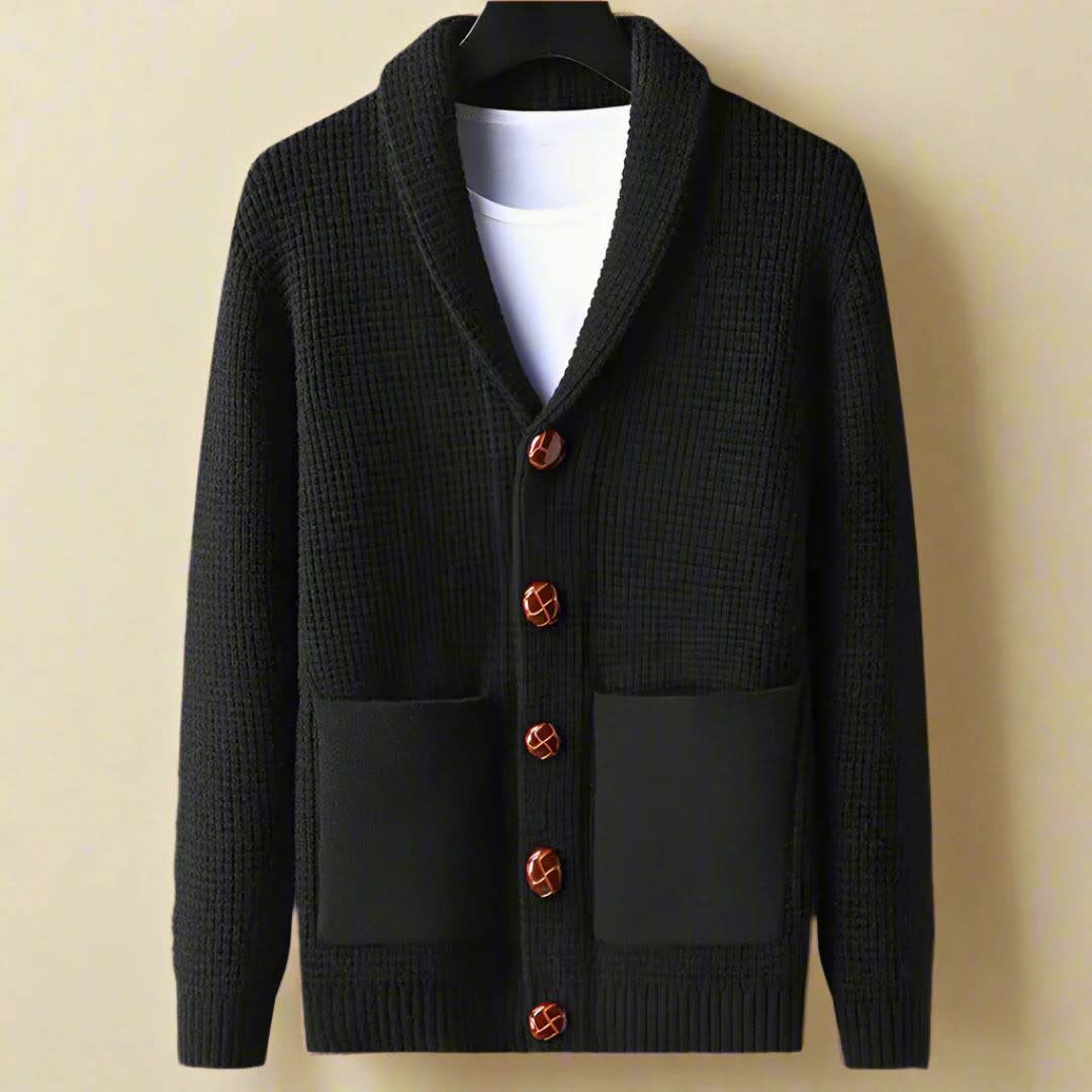 Men's Wool Blend Shawl Collar Cardigan | Wilfred_3