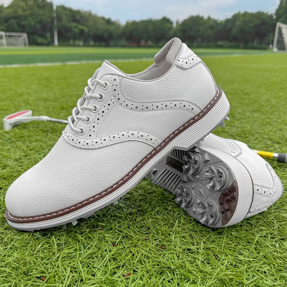 Men's Waterproof Spiked Golf Shoes | Auberon_5