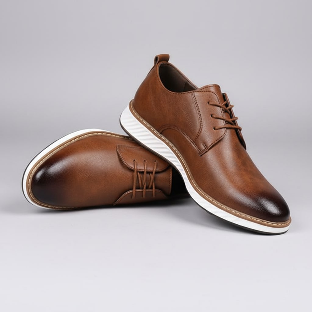 Men's Leather Lace-Up Casual Shoes | Haydn_3
