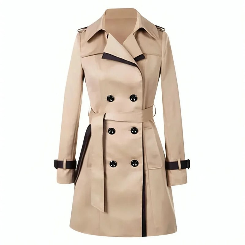 Women's Double Breasted Belted Trench Coat | Carmen_1
