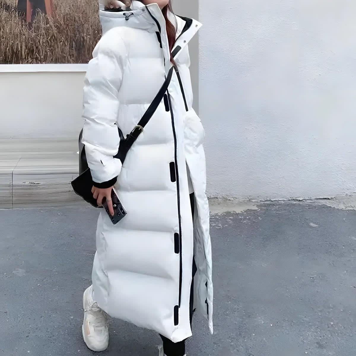 Women's Quilted Longline Puffer Coat | Nerida_5