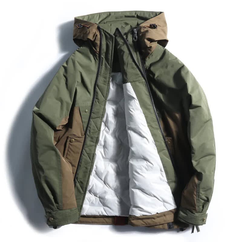 Men's Color Block Hooded Jacket | Bryn_5