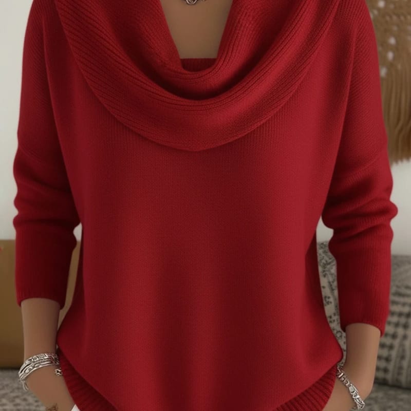 Women's Knit Cowl Neck Jumper | Moira_1