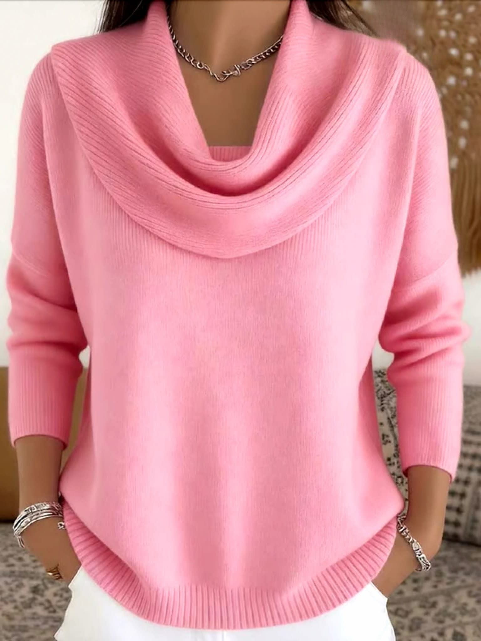 Women's Knit Cowl Neck Jumper | Moira_6