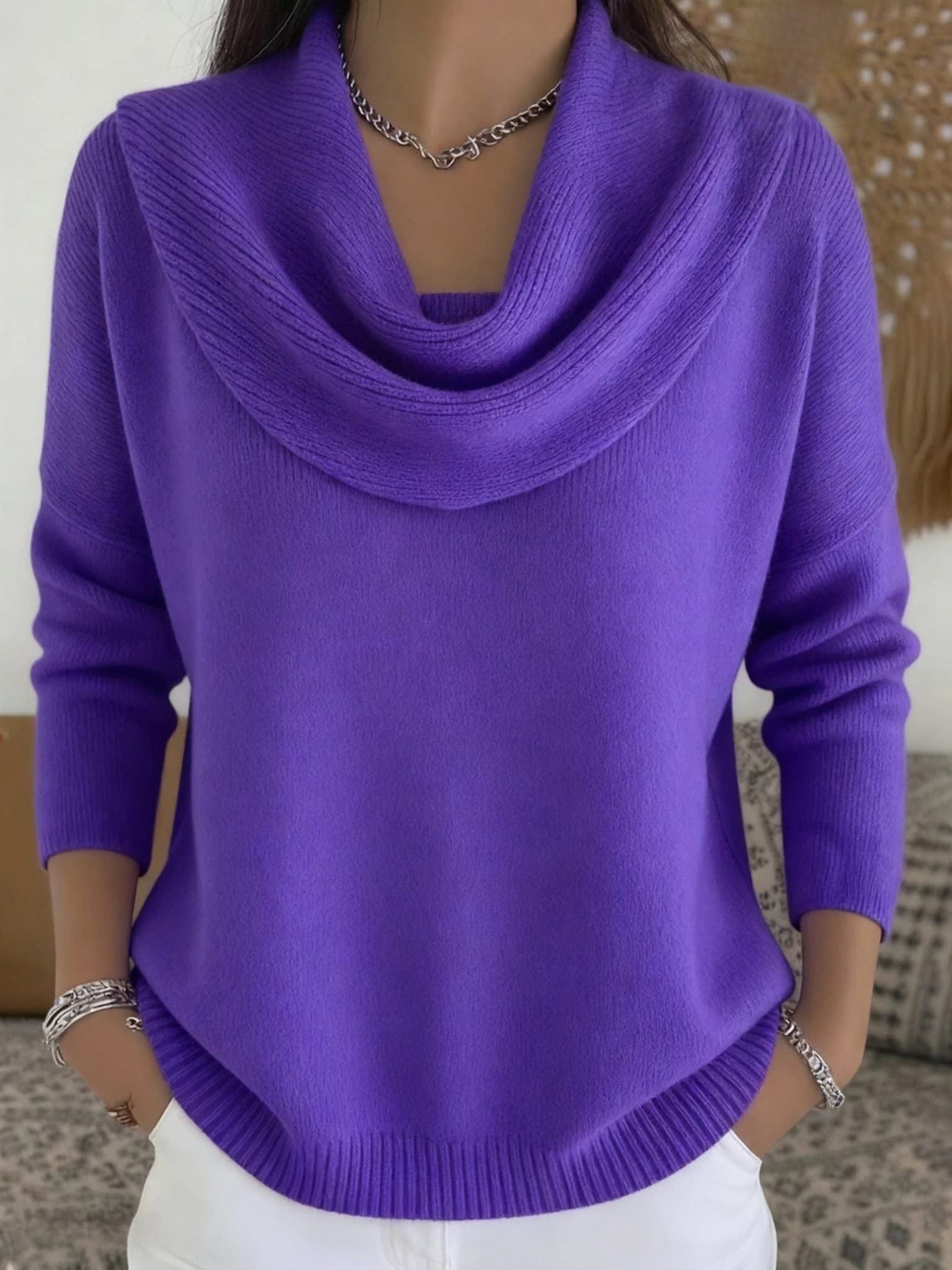 Women's Knit Cowl Neck Jumper | Moira_9