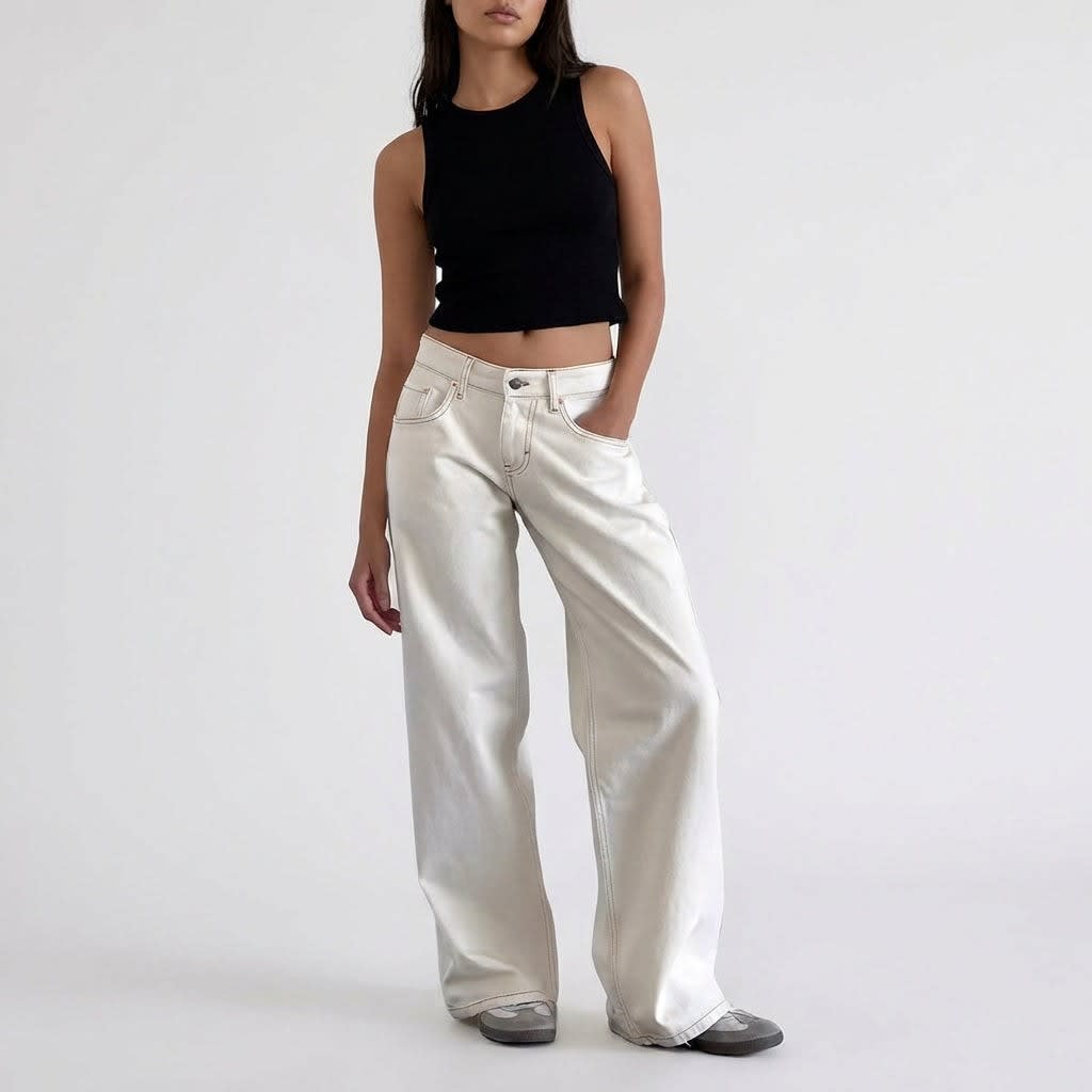 Women's Low Rise Wide Leg Jeans | Betsan_10