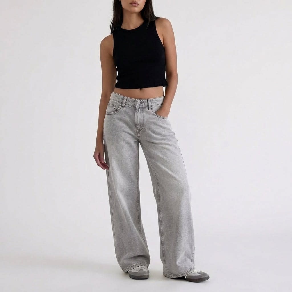 Women's Low Rise Wide Leg Jeans | Betsan_2