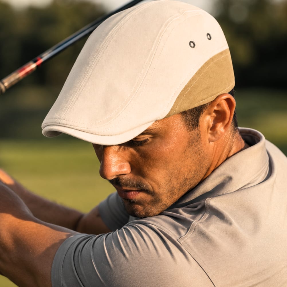 Men's Breathable Linen Flat Cap | Horace_10