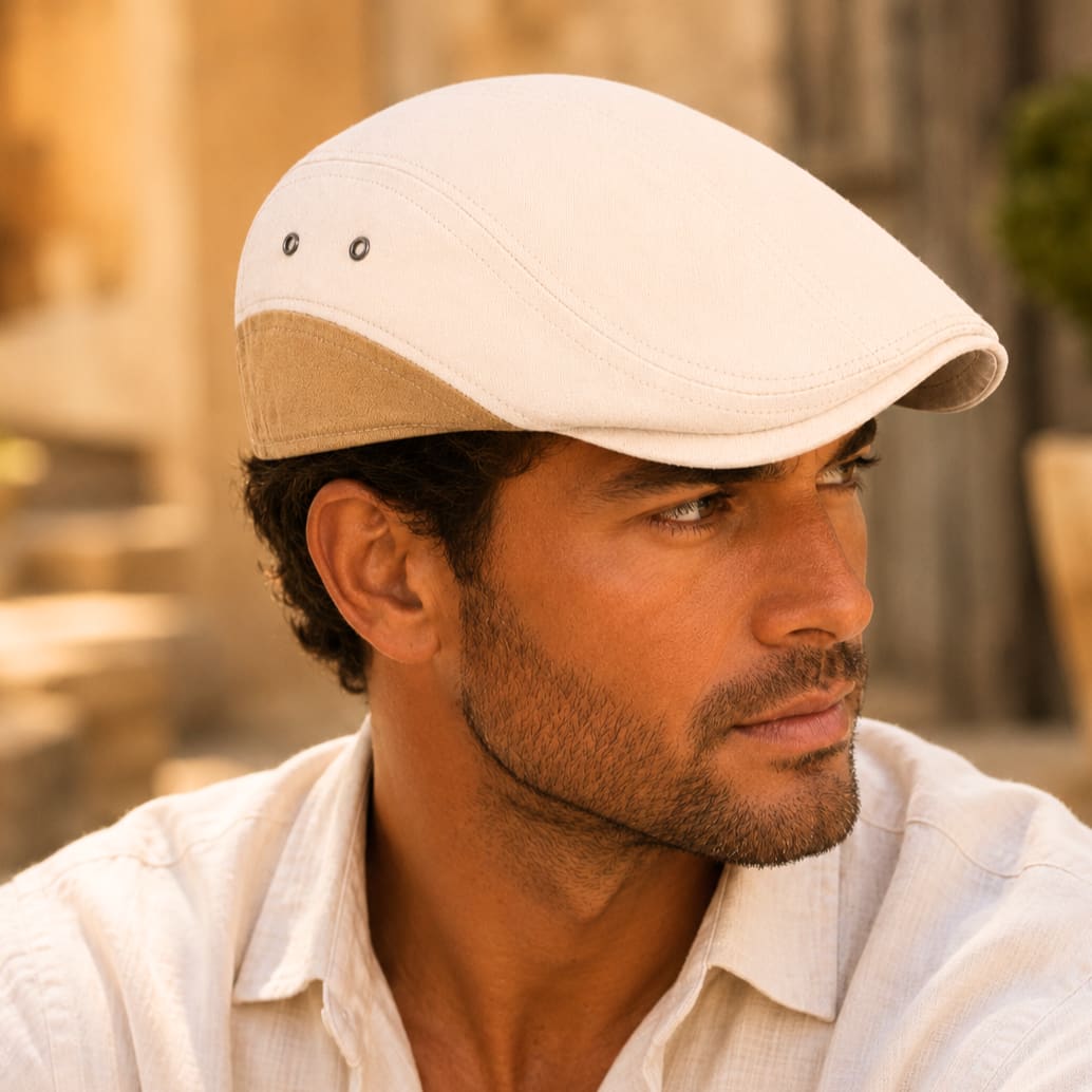 Men's Breathable Linen Flat Cap | Horace_11