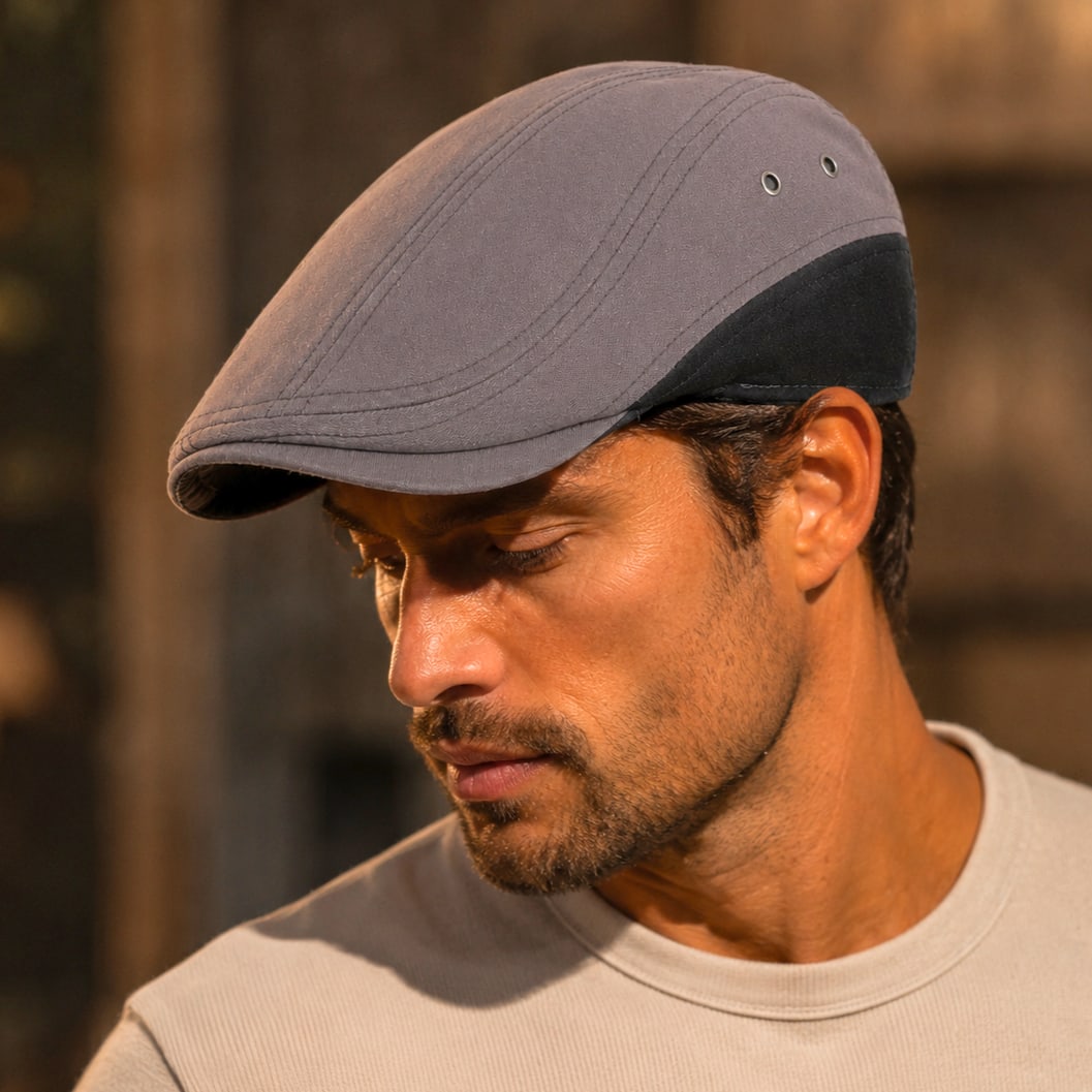 Men's Breathable Linen Flat Cap | Horace_13
