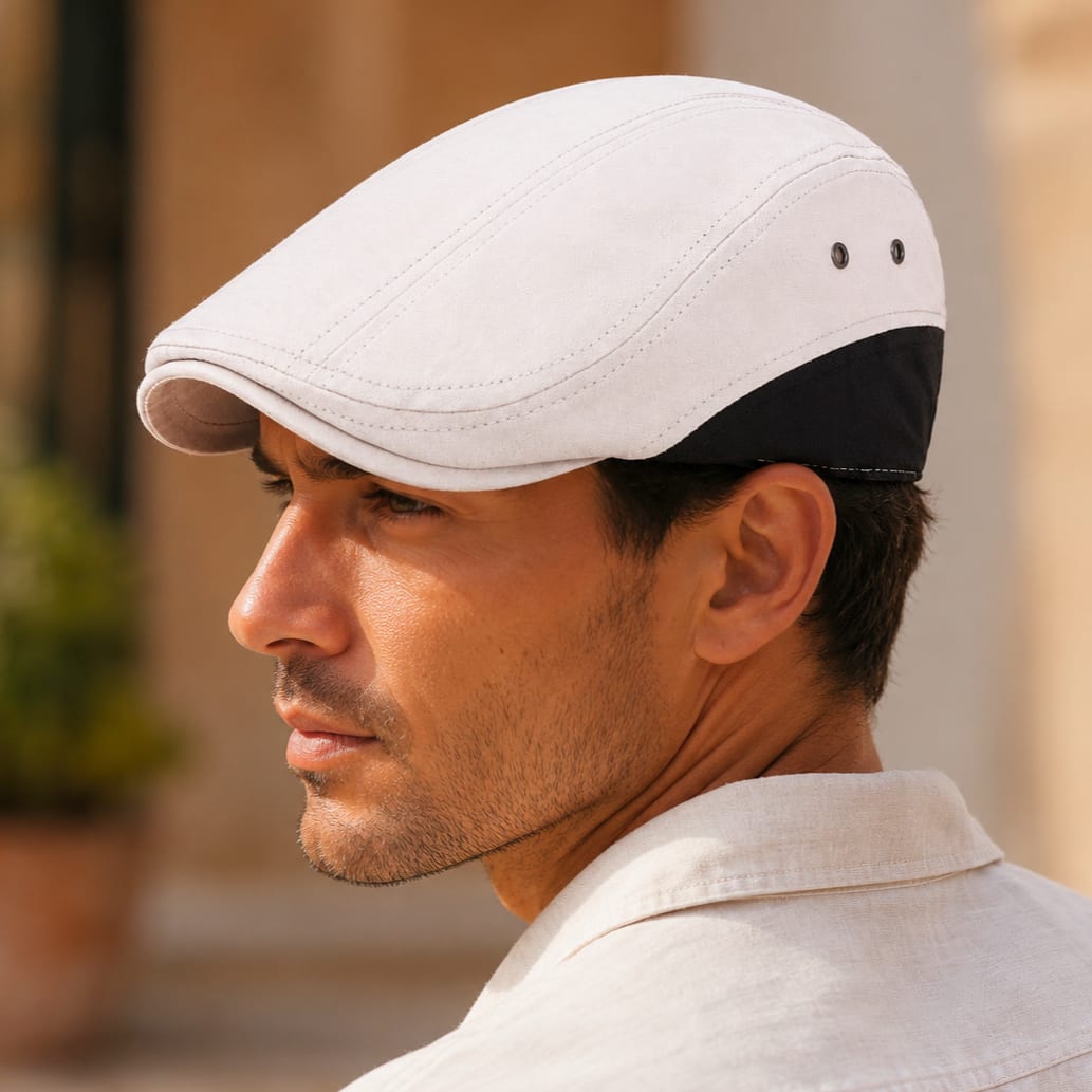 Men's Breathable Linen Flat Cap | Horace_2